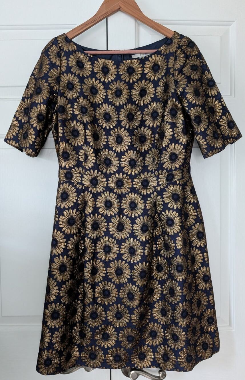 Boden Daisy Metallic Dress